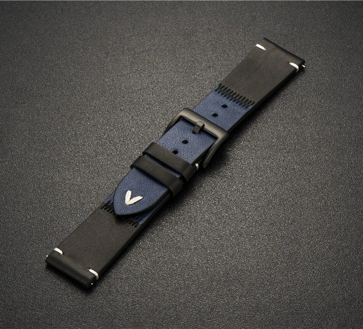 20/22mm Leather Band for Samsung Galaxy Watch 4 6 5 3/46mm/42mm/active 2 Gear S3 /S2/Sport bracelet Huawei watch GT/2/2e Strap