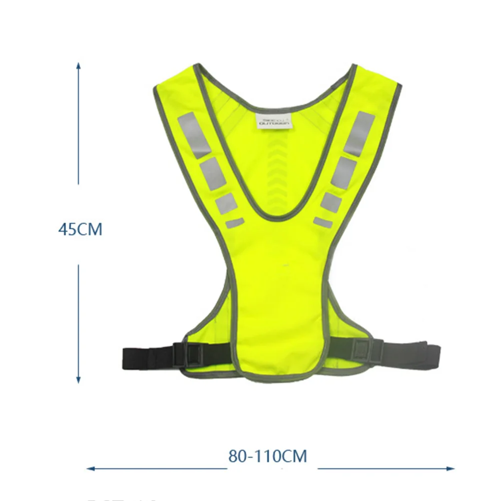 С рисунком стрелы, высокая видимость, жилет для езды на велосипеде, регулируемый пояс, светоотражающий, для улицы, унисекс, для бега, для сна, мягкий, безопасности, жгут
