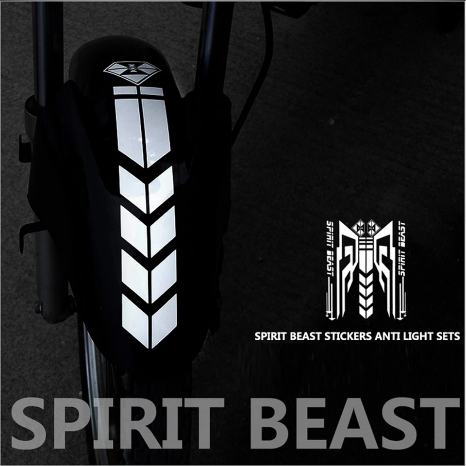 

SPIRIT BEAST Motorcycle Reflective 3D Sticker Fuel Oil Tank Pad Decal Protector Cover Black Sliver Universal For motorcycle etc