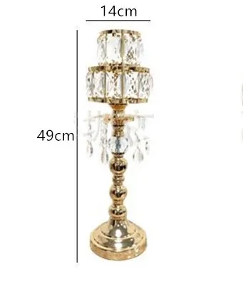 49cm Хрустальный кулон подсвечник Романтический ужин при свечах свадебный реквизит Европейский стиль украшение интерьера - Цвет: 49cm
