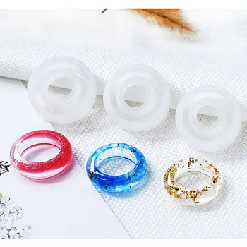

Flexible Assorted Silicone Ring Mold For Making Resin Epoxy Jewelry DIY Tools Transparent Round Shape Hot Selling