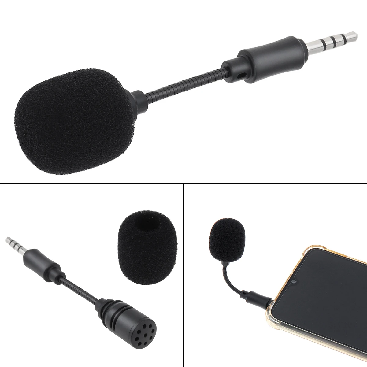 

Mini 3.5mm Mic Flexible Microphone Mono Microphone Boom for Loudspeakers Karaoke / Live broadcast / Conference