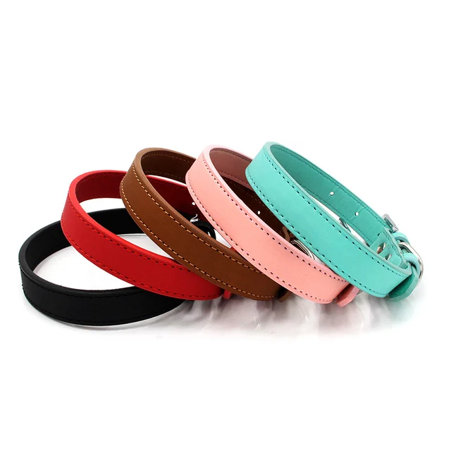 Affordable Comfort Dog Cat PU Leather Collar Adjustable Pet Accessories for Small Dogs Puppy Mascotas Supplies collier chien 5
