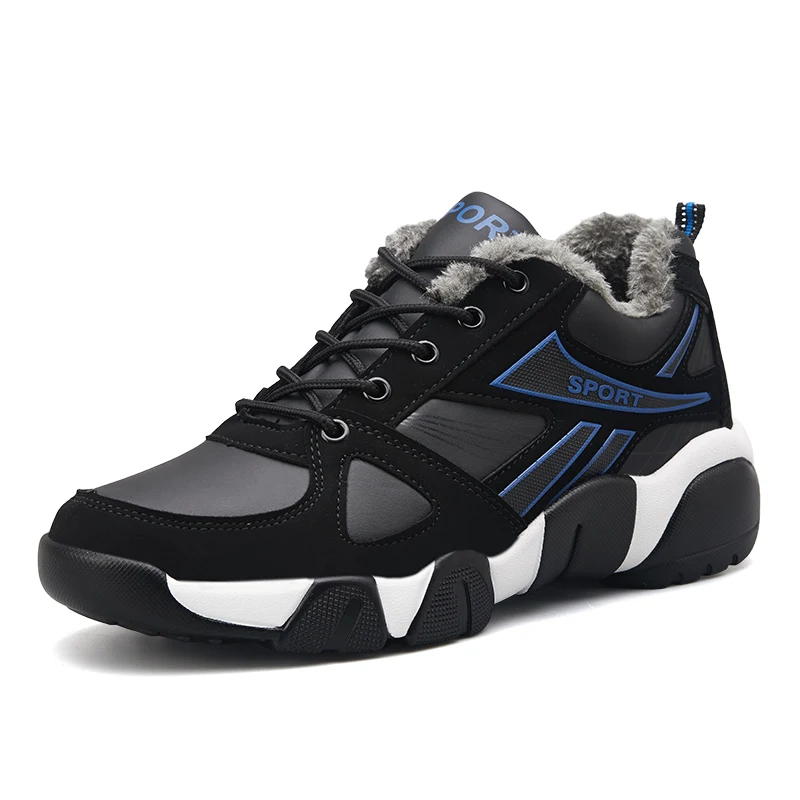 Мужская обувь для бега унисекс, дышащая мужская обувь, кроссовки, нескользящая износостойкая пара, zapatillas hombre, мужская спортивная обувь - Цвет: black blue Cotton