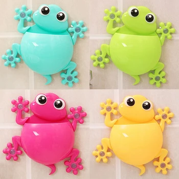 

1PC Cartoon Gecko Home Bathroom Toothbrush Holder Wall Mount Sucker Storage Rack U50F