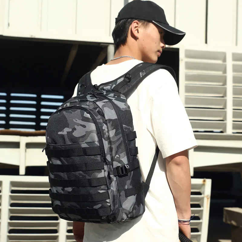 

Chicken Level Three Backpack Tactical Mountain Climbing Hiking Bag Camouflage Computer Bag USB Schoolbag Registration Carrying C