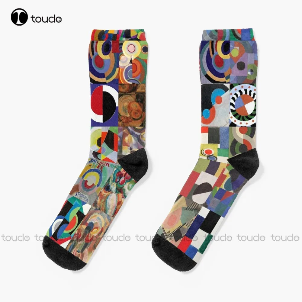 

Sonia Delaunay Socks Custom Men Socks Christmas New Year Gift 360° Digital Print Personalized Custom Hd High Quality Women Men