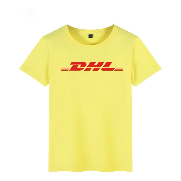 Новинка 2019, Повседневная футболка DHL, Мужская футболка с круглым вырезом в стиле хип-хоп, Повседневная хлопковая футболка с короткими