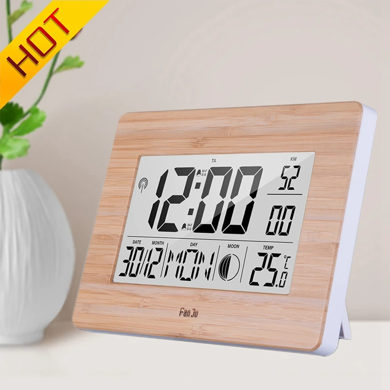  Digital Wall Clock Lcd Big Large Number Time Temperature Calendar Alarm Table Desk Clocks Modern De