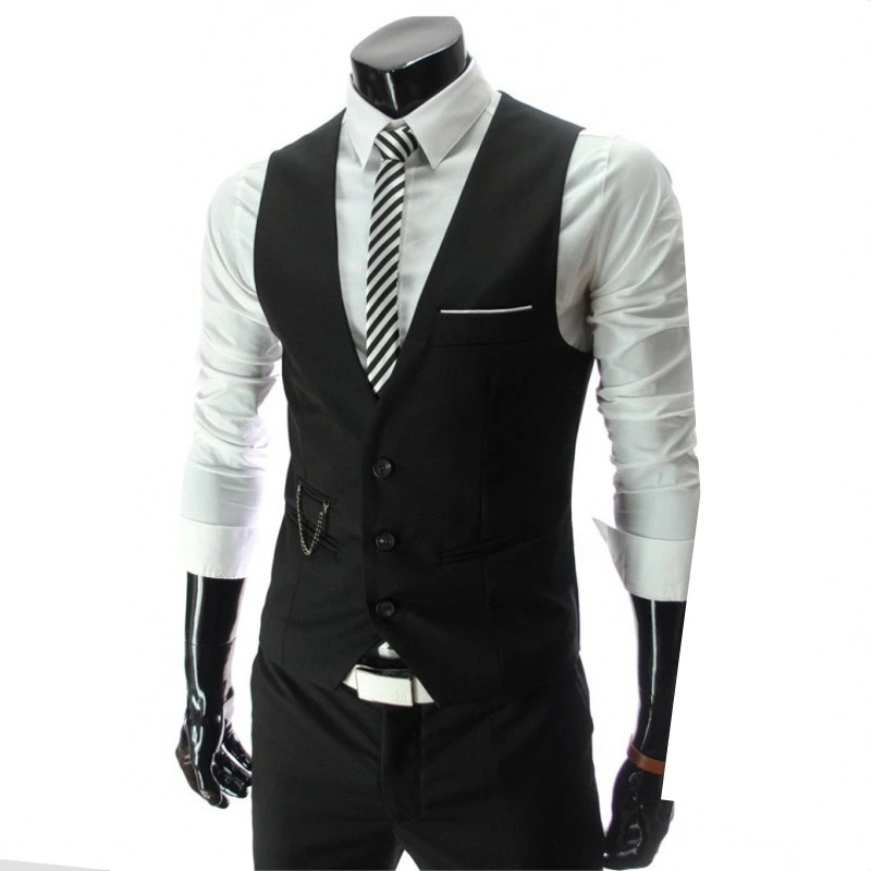 Gilet De Costume Sans Manches Pour Homme Veste D Affaires Formelle 2021 Aliexpress