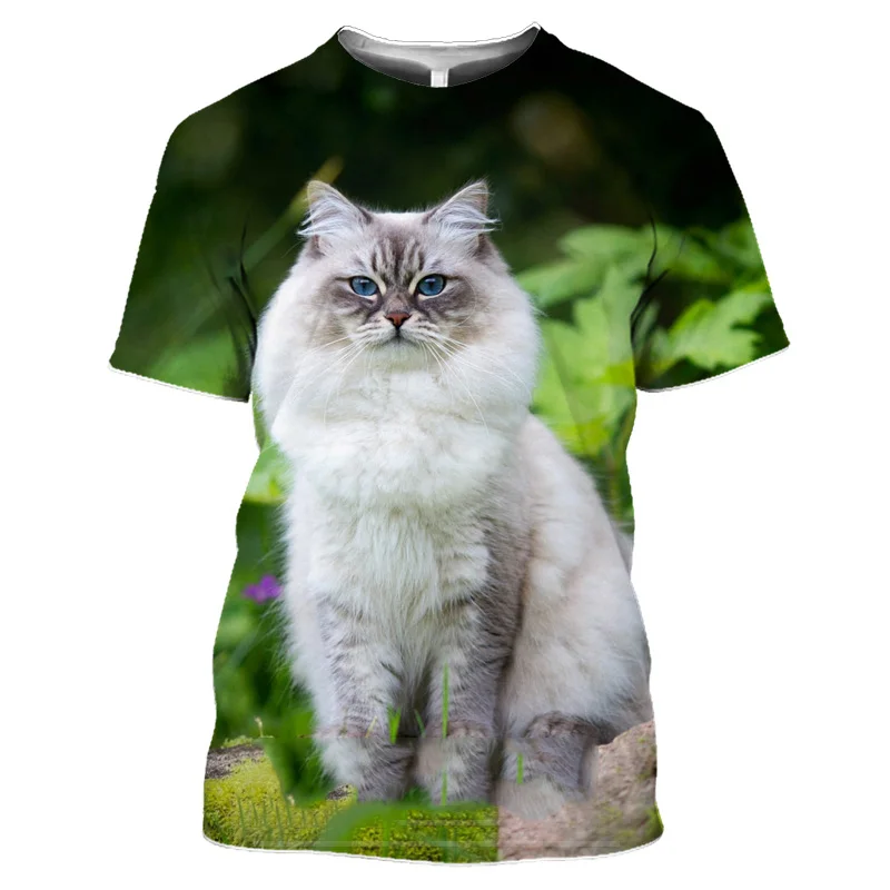 

Mamba Top Men Tshirt Women Tees Loose Beautiful Hairy Cute Animal Cat T Shirt Elegant Pet 3D Print Human Partner Unisex Clothing