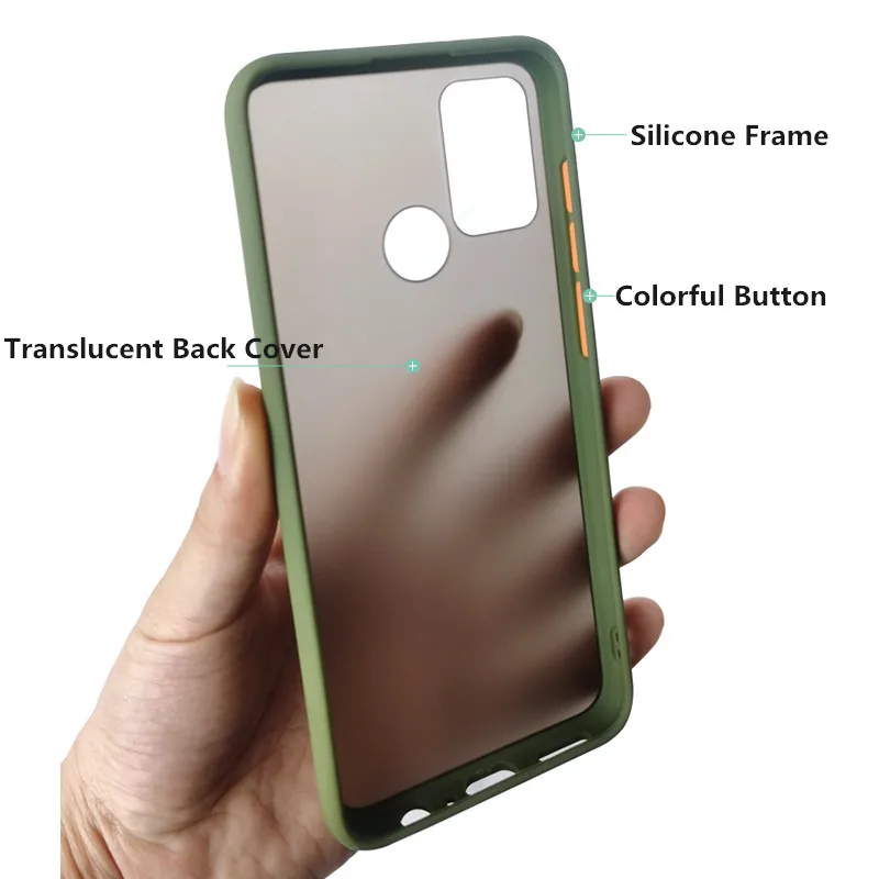 Translucent shock proof matte cover case for Samsung Galaxy A21s or A21 or A20s or A20