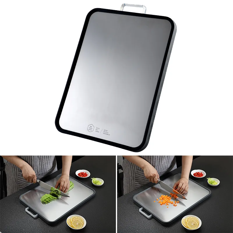 

Hoomall Non-slip Chopping Block Anti-mildew Cutting Board Durable Stainless Steel Kitchen Double Sided Chopping Board