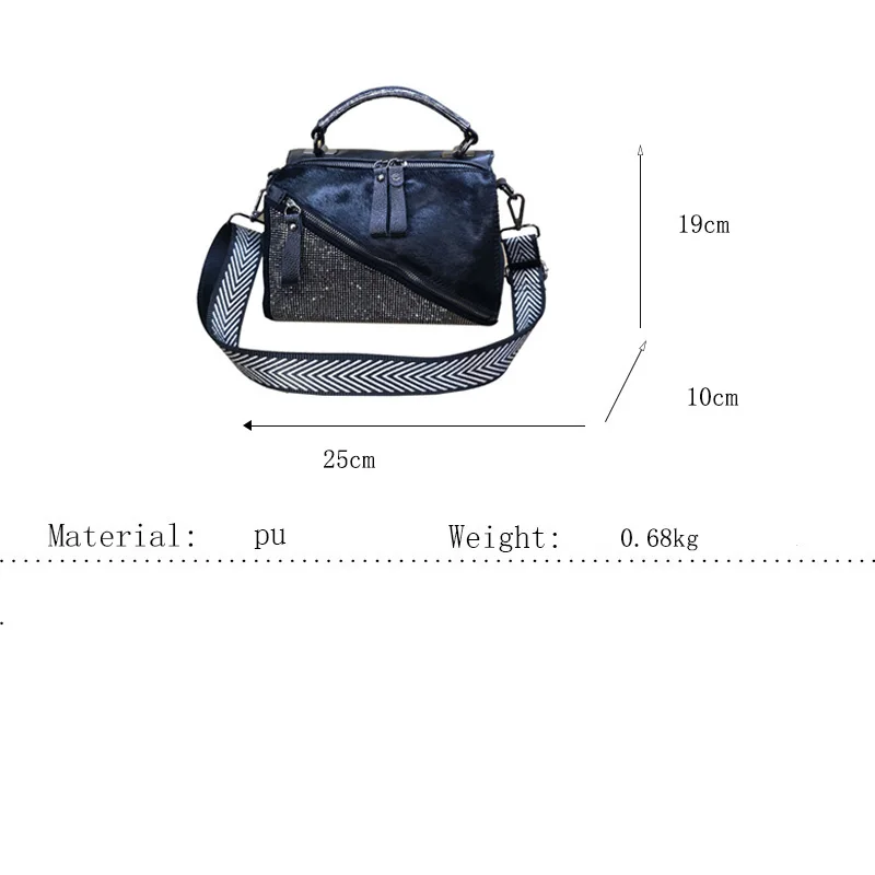 Fashion Horse Hair Messenger Bags Diamonds Satchels Horse Hair Patchwork handbag adies hand bags Diamonds Patchwork handbags