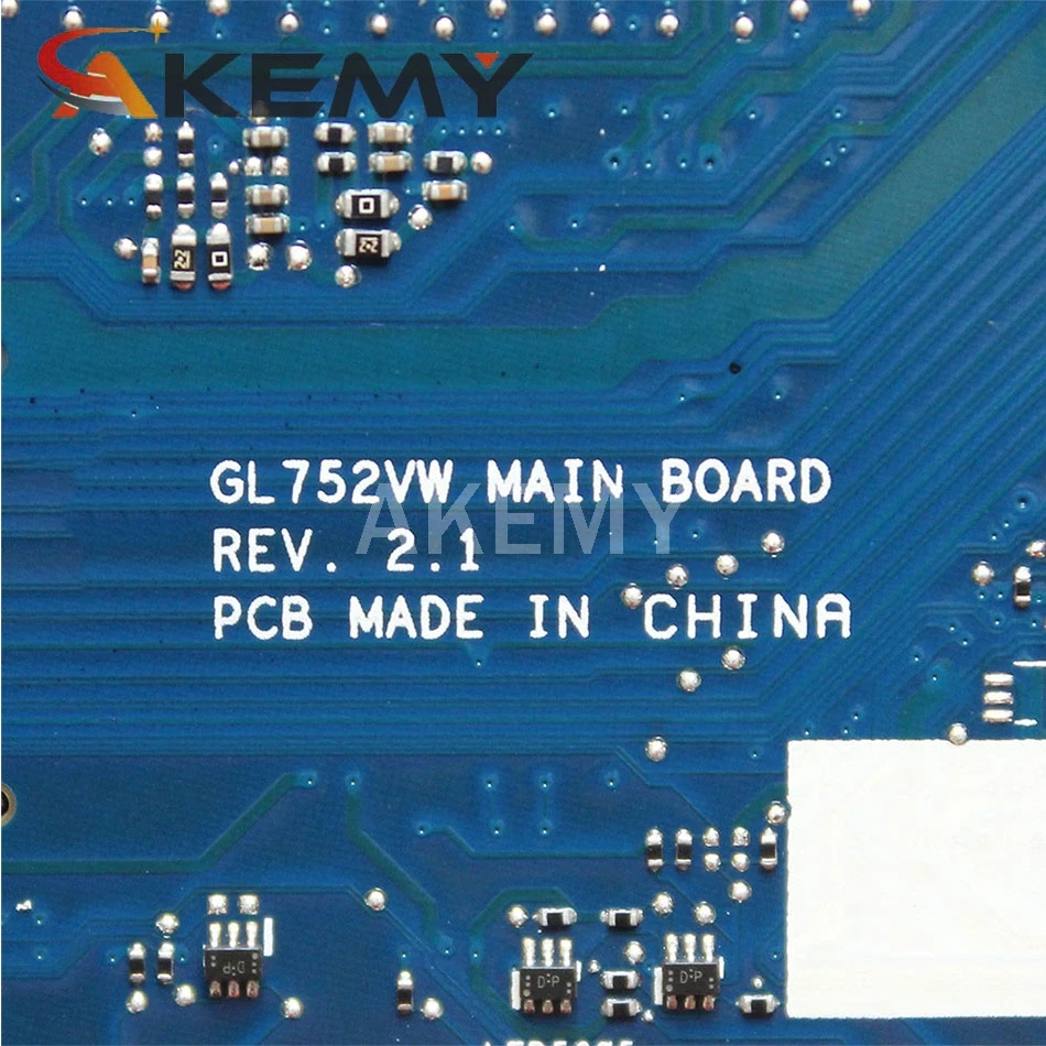 Akemy GL752VW оригинальная материнская плата для ASUS ROG ZX70V FX71PRO GL752VL GL752V ноутбука с I7 6700HQ