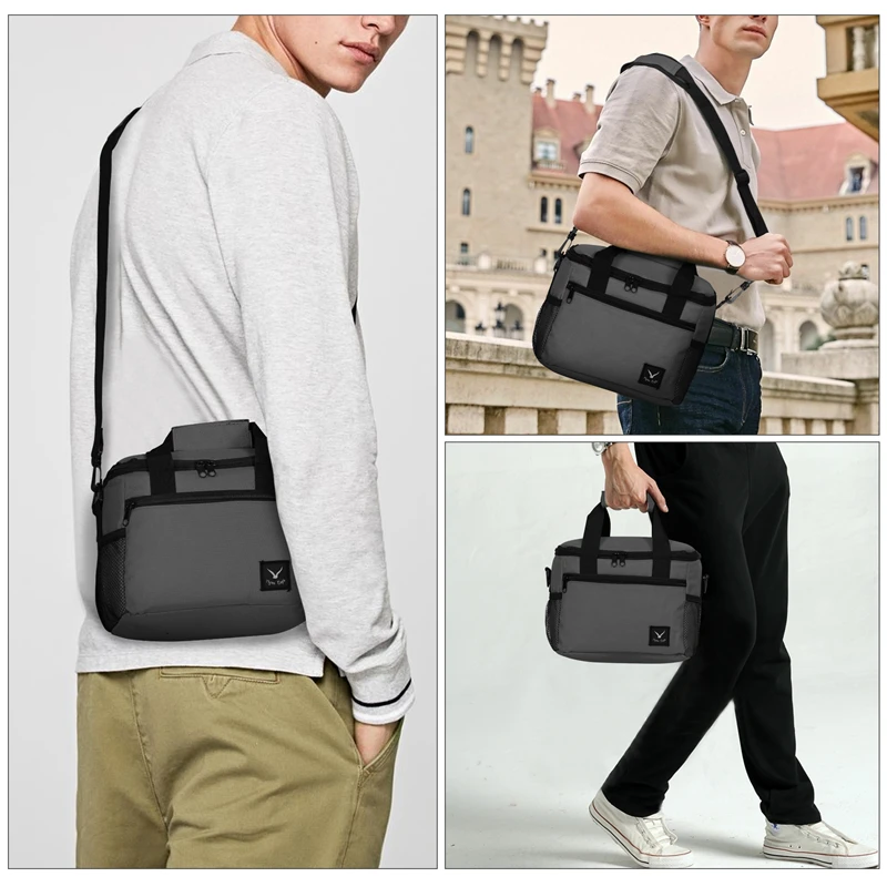

Men Portable Lunch Bag New Thermal Insulated Lunch Box Tote Cooler Handbag Bento Pouch Dinner Container School Food Storage Bags