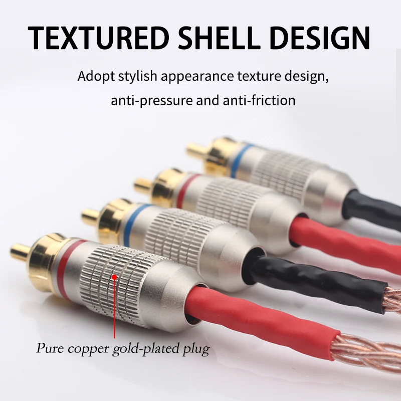 Cavo Di Interconnessione Fono/RCA Placcato Argento Per Audiofili - Foto 13