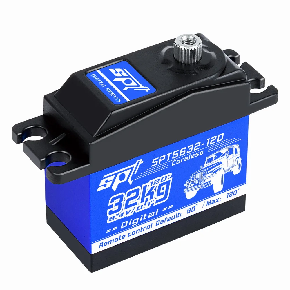 

SPT SPT5632 120/160/180/270/360 degree digital standard servo 32kg metal gear servo for 1:8 1:10 RC Car /RC airplane RC car part