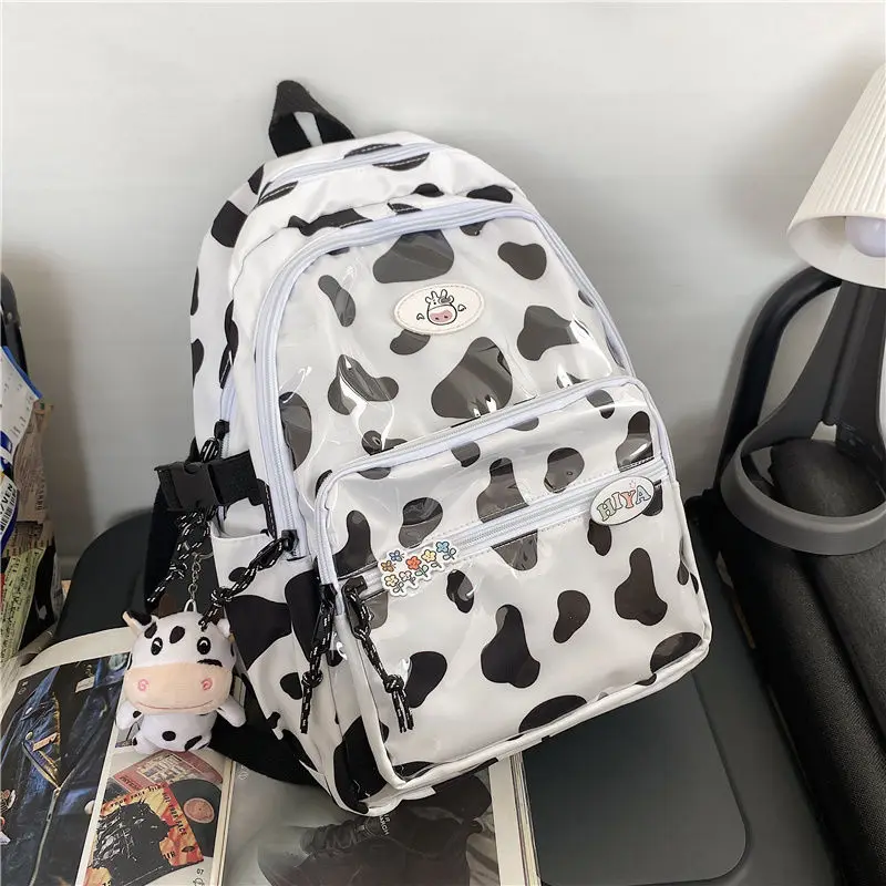 Girl Cute School Backpack Cow Print Backpacks for Teen Girls 4
