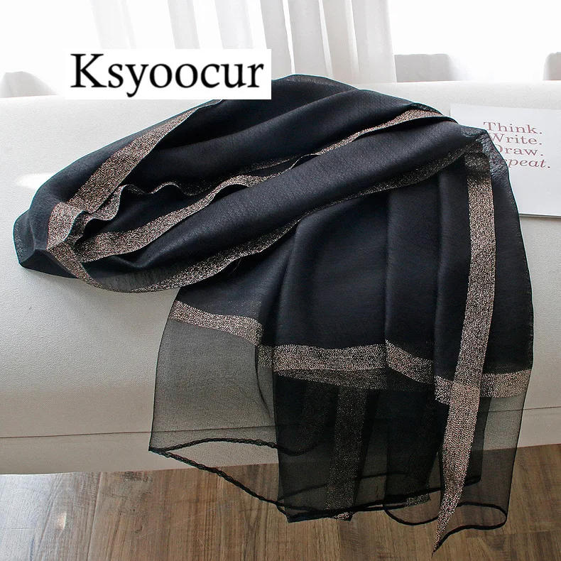 Flash Deals sDaAp Size 200*70cm 2020 New Silk Scarves Beach Towel Scarf Female Four Seasons Shawls and Scarves Women Scarf Brand Ksyoocur E03