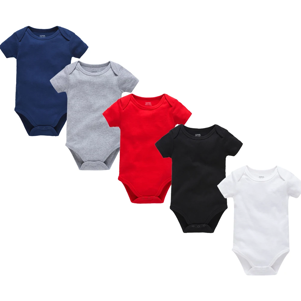 

Детское Боди без рисунков, 3-5 шт., ropa de bebe, летняя хлопковая одежда, боди для новорожденных с короткими рукавами, от 0 до 12 месяцев