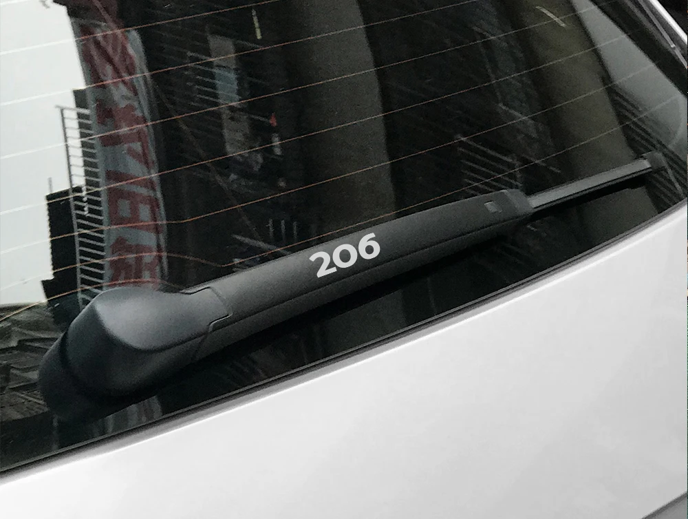 4PCS Car Window Wiper Graphical Vinyl Stickers Auto Captivation Waterproof Decoration Decals For Peugeot 206 Sport Accessories (6)