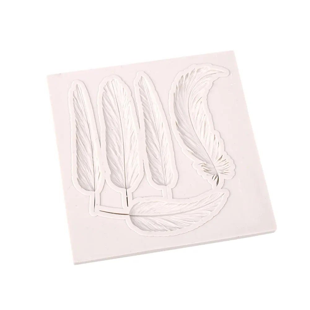 Лист перо текстура торт плесень формы сахарное Ремесло Декор силиконовые для