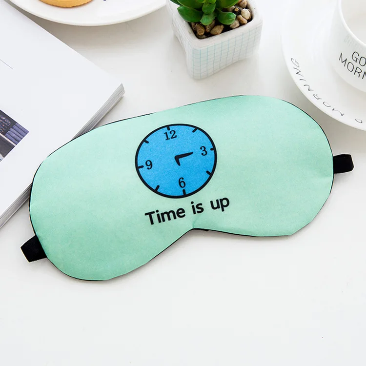 Clock Новая Милая мультяшная маска для сна для путешествий, расслабляющая маска для сна, повязка для глаз, маска для глаз, повязка для глаз, повязка для глаз, покрытие для глаз, хлопок, тени для век - Цвет: Clock