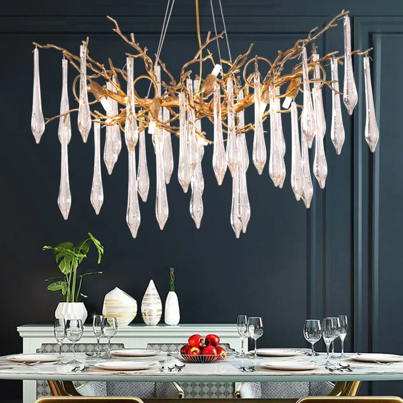 Светильник роскошная полностью медная ветка лампа для гостиной новинка 2019