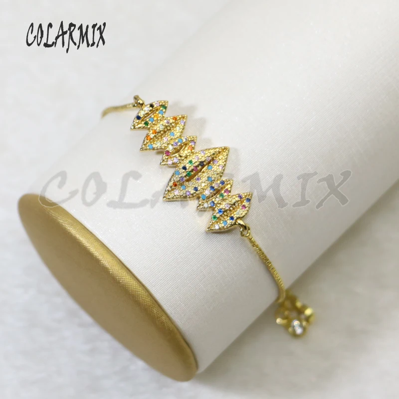 10 шт губы Браслеты Кристалл 4 Подвеска "губы" браслеты кристалл аксессуары соединители браслеты ювелирные изделия для женщин 5729