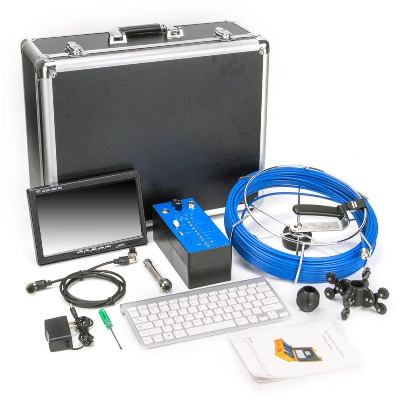 H1 30m endoskopu kamera  zapisovatelný drén & duct inspekci   dýmka inspections kamera systém s měřič počítadlo klávesnice