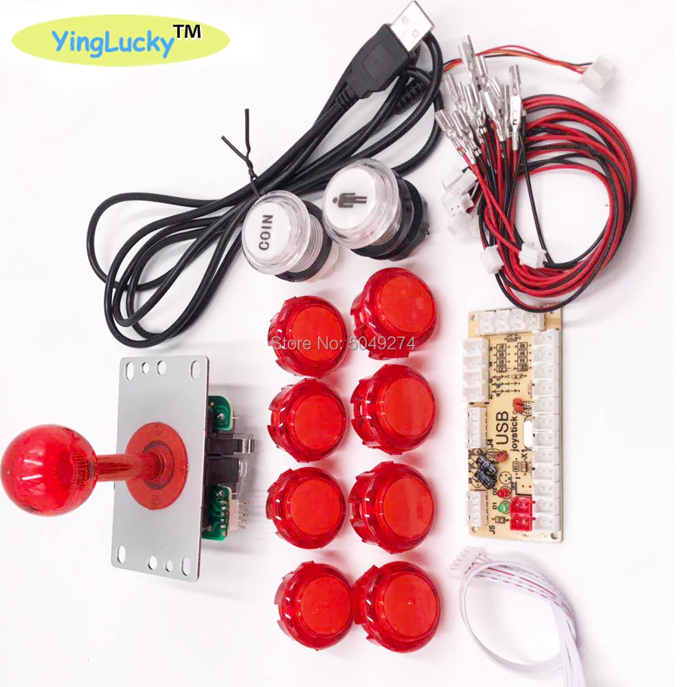 Аркадный джойстик DIY Kit Нулевая задержка Игровой Набор для творчества usb датчик ПК