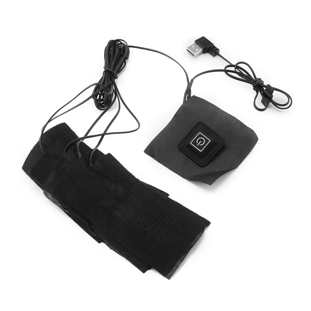 5-в-1 зарядка через usb три регулируемых Температура шестерни Водонепроницаемый углеродного волокна нетканые ткани электрические нагревательные колодки теплее