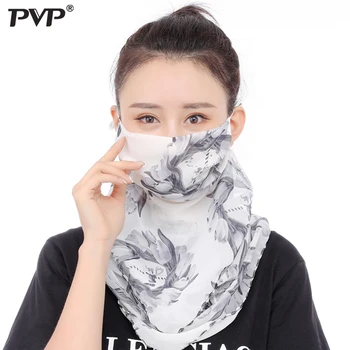 

PVP 1 PCS Sunscreen triangle scarf neck mask female summer UV protection breathable thin mask riding veil shade mouth mask
