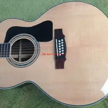 12 струн твердая верхняя Джамбо Гильдия Акустическая гитара Глянцевая Естественная отделка Гильдия акустическая электрогитара