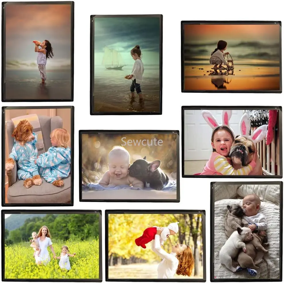 10pack Magnetic Picture Frames Photo Magnets with PVC Pocket Frigerator Magnetic Photo Frames 140x190mm photo frame