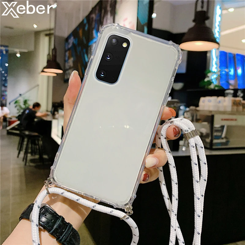 Ремешок с цепочкой и шнурком для Samsung Galaxy A51 A71 A81 A91 A70 A21 A01 A10S A20S A20E M10S M30s A30S|Бамперы|
