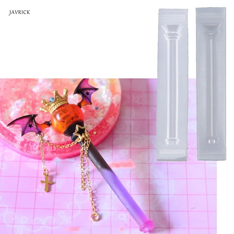 

Magic Wand Silicone Resin Mold Magic Stick Witch Wand Epoxy Resin Casting Mold Keychain Pendant Jewelry Making Tools
