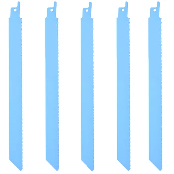

New 5pcs Quality Metal Recip Saw Blades Sharp Saw Blades 225mm Flexible Jig Saw Tools Set 18tpi for Wood Cutting Saw Supplies