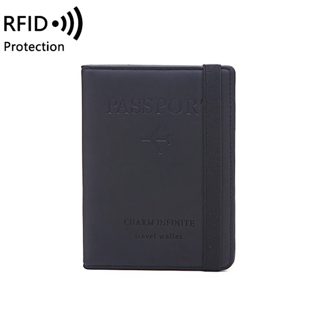 Women Men RFID Vintage Business Passport Covers Holder Multi-Function ID Bank Card PU Leather Wallet Case Travel Accessories 1