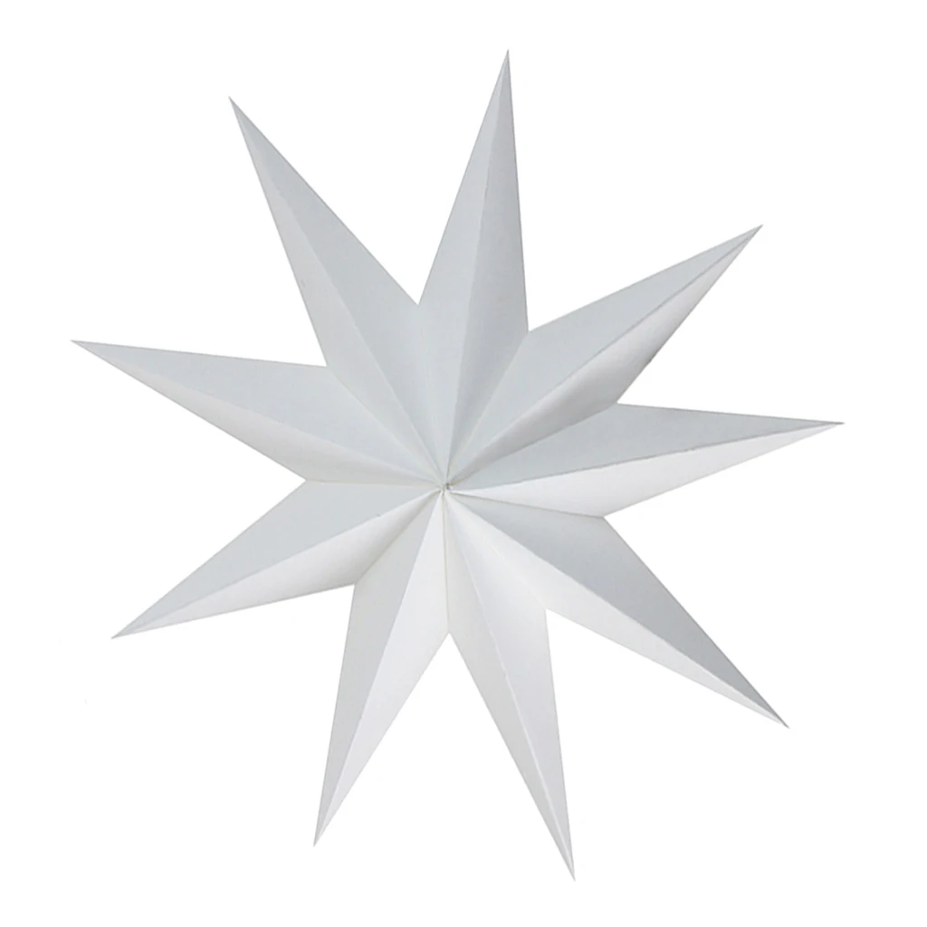 3D 9 Angles Stars Paper Star for Christmas Party Home Decoration