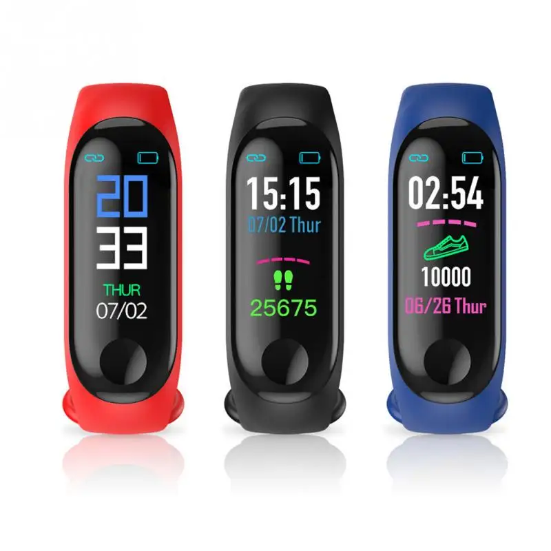

M3 Smart Clock Bracelet Band Fitness Tracker IPS News Memory Colour Screen Waterproof Sports Bracelet For Men Women sport watch