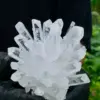 Natural White Phantom Quartz Crystal Cluster,Quartz Crystal Mineral Healing Sample Stone,Home Degaussing Decor 5