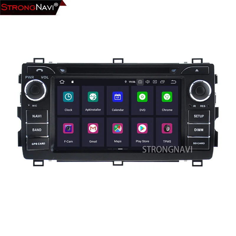 Android 9,0 автомобильный DVD мультимедиаплеер для Toyota Auris 2013 автомобильный стерео радио плеер с Wi-Fi gps навигацией Bluetooth