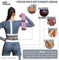Hip Fitness Resistance Bands Exercise Workout Set Fabric Loop Yoga Booty Bands 3-Piece For Leg Thigh Butt Squat Glute Equipment - Image 5