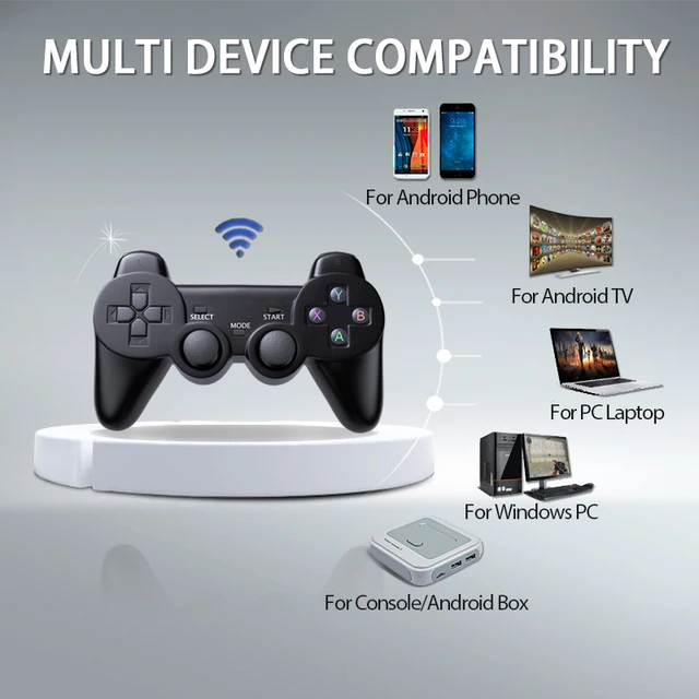 2.4g sem fio gamepad para psp/pc/caixa de tv/telefone android jogo