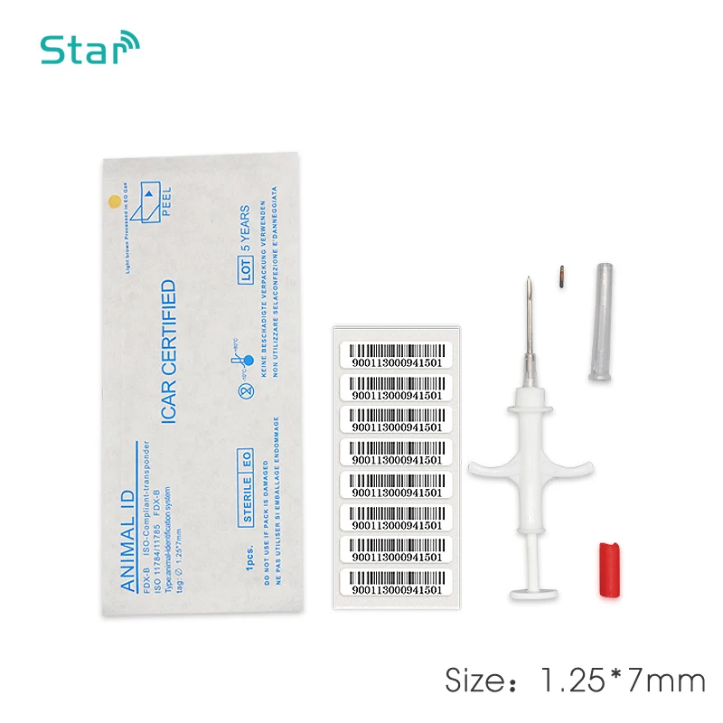 Em4305 rfid метка мини чип 1 25*7 мм стеклянный транспондер с набором пластиковых