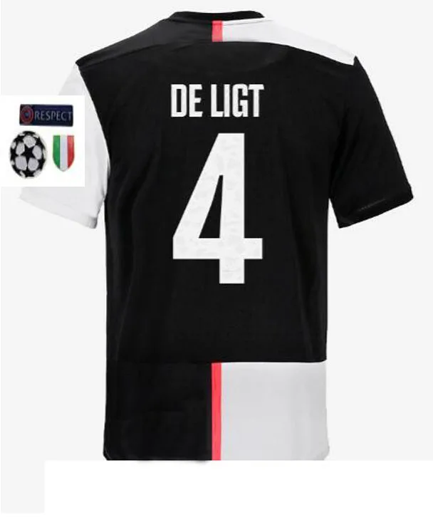 Лидер продаж juve patch Футбольная Футболка DE LIGT Ronaldo home Out 3RD для взрослых, тренировочные ювентусы, футбольная рубашка, размер S-2XL - Цвет: shirt