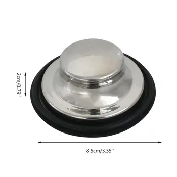 

3.35 inch Kitchen Sink Stopper Stainless Steel Rubber Garbage Disposal Plug Tool