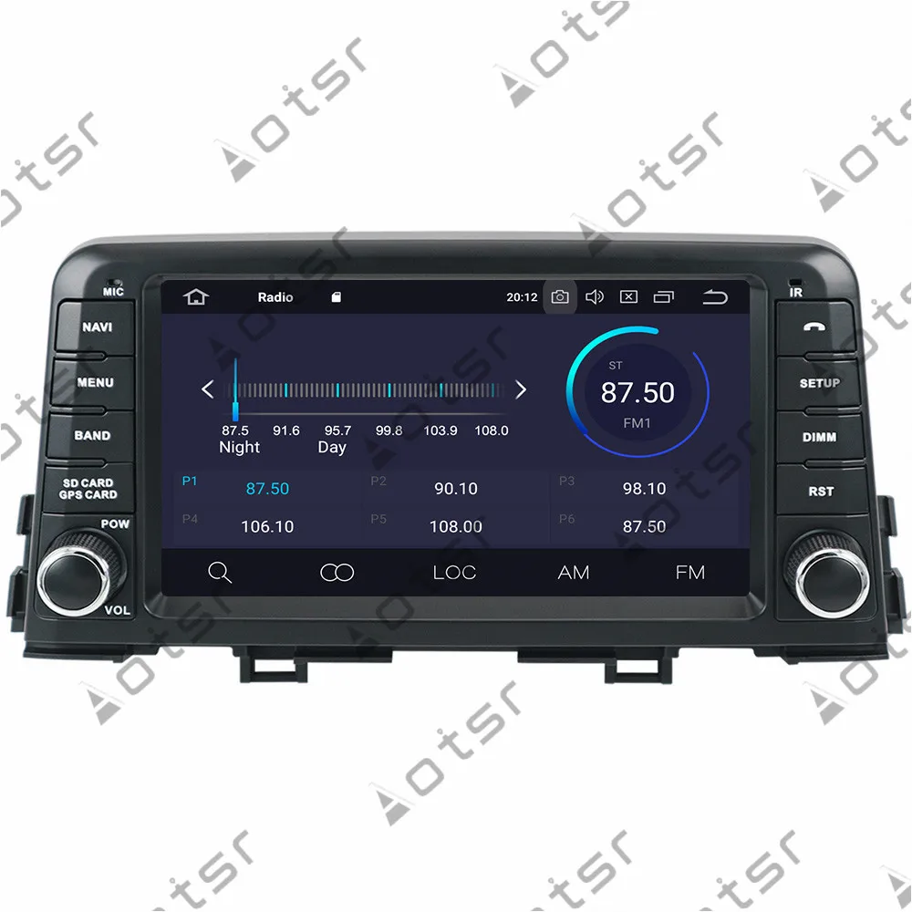 Perfect 8" Android 9.0 IPS GPS Navigation Car Radio Player For KIA morning 2016 2017 Tape Recorder Head Unit Multimedia Player 3